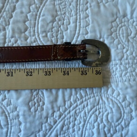 Vintage Doppia Vita Brown Leather Belt